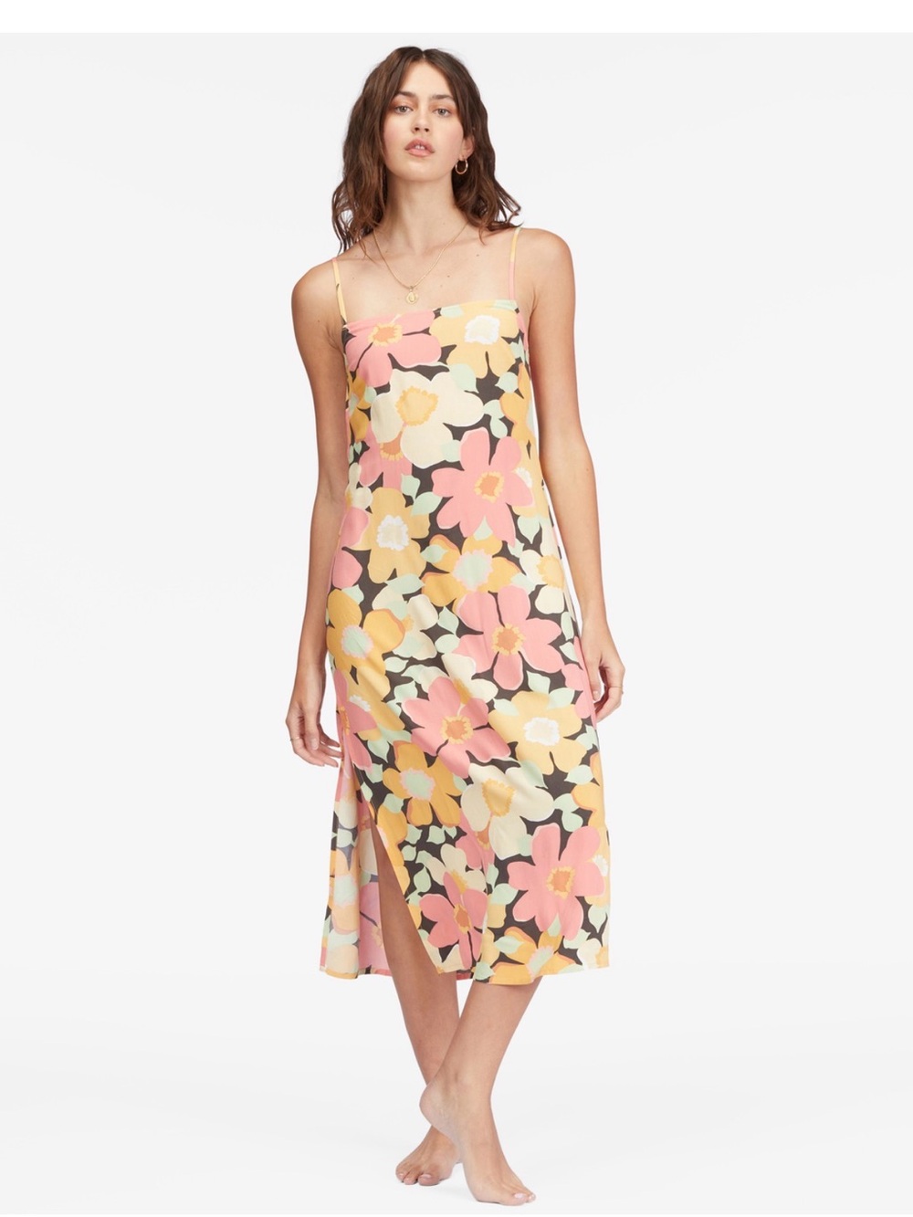 Billabong Multi-Color Floral Print Maxi Dress